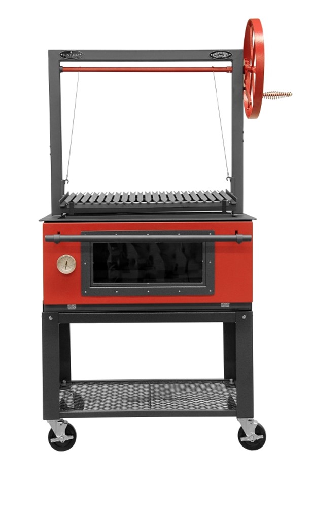 Santa Maria 30 Oven Combo Grill Head Firebox & Cart Steel Panel Single  Door Single Grate 3601-30SPDOVCRT